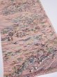 Photo2: 1T02z70  Japanese Kimono Crepe Silk  FABRIC Edo era Pink 42.9x14.6 (2)