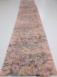 Photo5: 1T03z110  Japanese Kimono Crepe Silk  FABRIC Edo era Pink 68.5x14.6 (5)