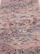 Photo1: 1T04z110  Japanese Kimono Crepe Silk  FABRIC Edo era Pink 68.5x14.6 (1)