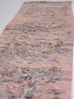 Photo3: 1T05z110  Japanese Kimono Crepe Silk  FABRIC Edo era Pink 68.9x14.6 (3)