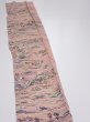 Photo3: 1T07z50  Japanese Kimono Crepe Silk  FABRIC Edo era Pink 62.2x7.1 (3)