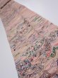 Photo1: 1T09z70  Japanese Kimono Crepe Silk  FABRIC Edo era Pink 86.6x7.3 (1)