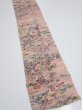 Photo2: 1T09z70  Japanese Kimono Crepe Silk  FABRIC Edo era Pink 86.6x7.3 (2)