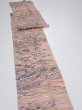 Photo3: 1T09z70  Japanese Kimono Crepe Silk  FABRIC Edo era Pink 86.6x7.3 (3)