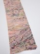 Photo2: 1T10z30  Japanese Kimono Crepe Silk  FABRIC Edo era Pink 38.2x7.3 (2)