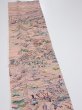 Photo3: 1T10z30  Japanese Kimono Crepe Silk  FABRIC Edo era Pink 38.2x7.3 (3)