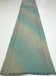 Photo5: 1T03z  Japanese Kimono Silk  FABRIC Suminagashi Cyan (5)