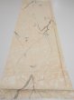 Photo5: 1T02z60  Japanese Kimono Silk  FABRIC Suminagashi Off-white 41.3x14.4 (5)