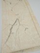 Photo2: 1T06z90  Japanese Kimono Silk  FABRIC Suminagashi Off-white 66.9x14.4 (2)