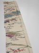 Photo3: 1T07z50  Japanese Kimono Silk  FABRIC Edo era Sand beige 57.9x7.1 (3)