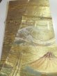 Photo4: 5113Y02z650  Japanese Kimono Gilt thread FUKURO OBI Ukiyoe Gold 171.7x12.2 (4)