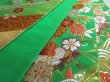 Photo2: 5113Y06z1030  Japanese Kimono Silk FUKURO OBI Mandarin duck Green 171.7x11.8 (2)