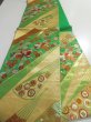 Photo6: 5113Y06z1030  Japanese Kimono Silk FUKURO OBI Mandarin duck Green 171.7x11.8 (6)