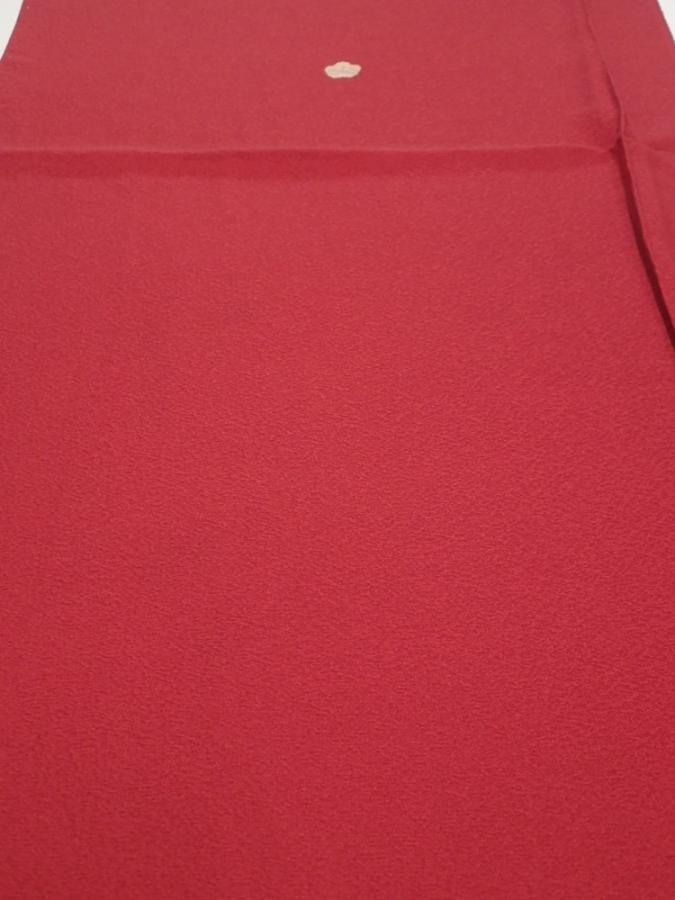 2N02z60  Japanese Kimono Silk  FABRIC Plain Dark red 43.3x15.7