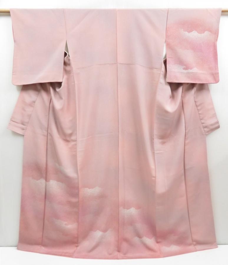 4511T13z980  Japanese Kimono Silk TSUKESAGE Cloud Ash rose