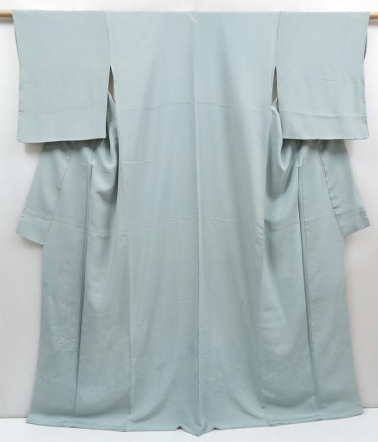 4513T13z1050  Japanese Kimono Silk IROMUJI Trees Light blue