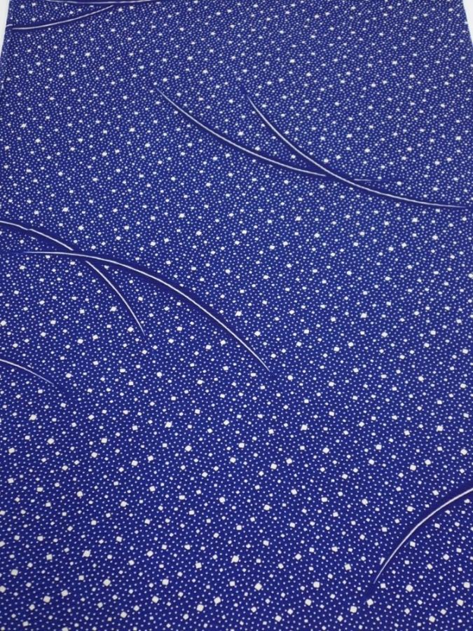 2H01z40  Japanese Kimono Silk  FABRIC Snow grass Dark blue 38.6x13.6